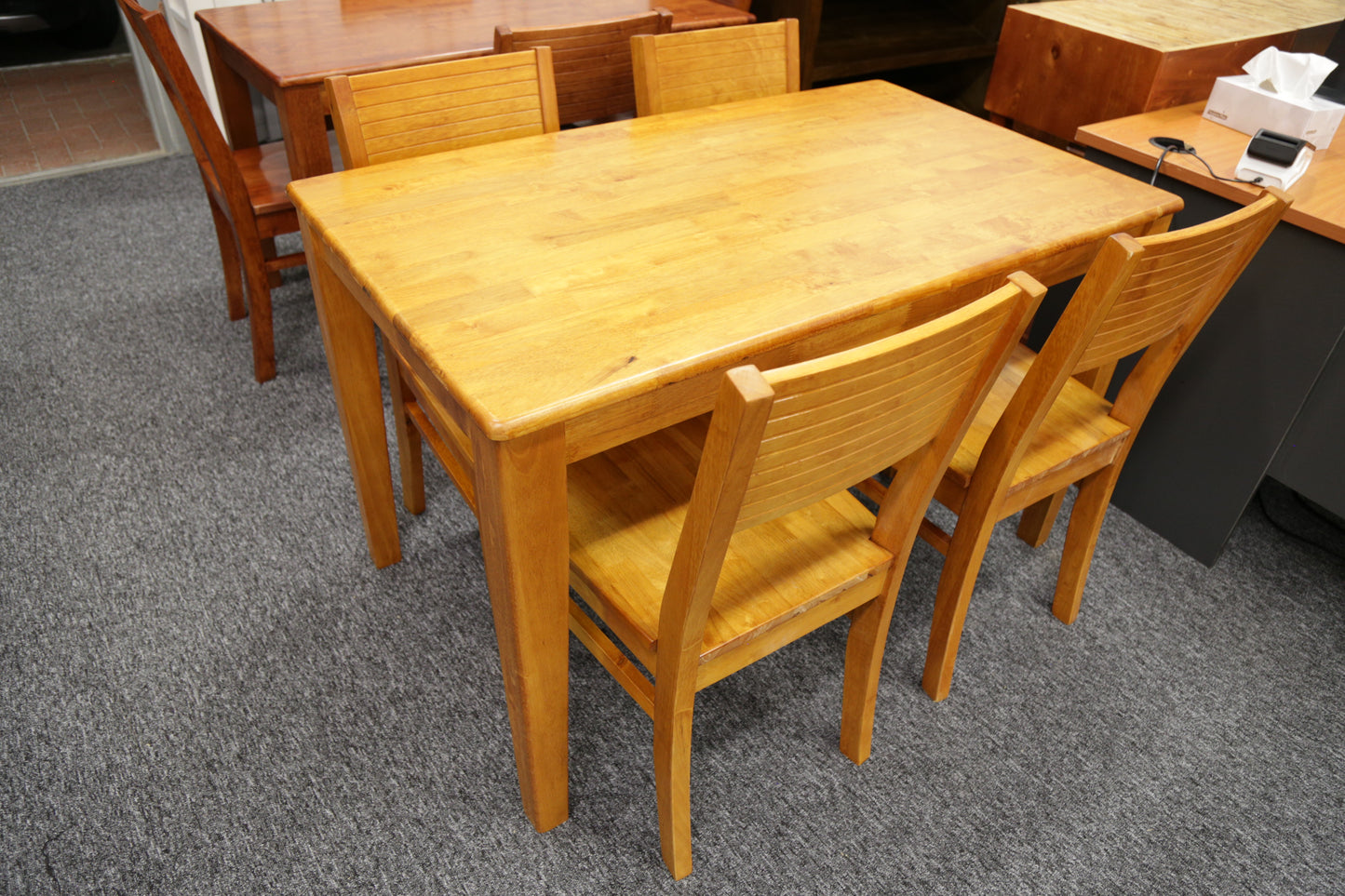 Rubberwood 5 Piece Dining Suite