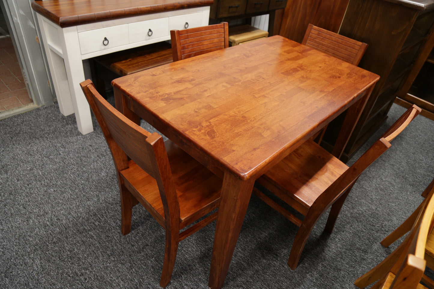 Rubberwood 5 Piece Dining Suite